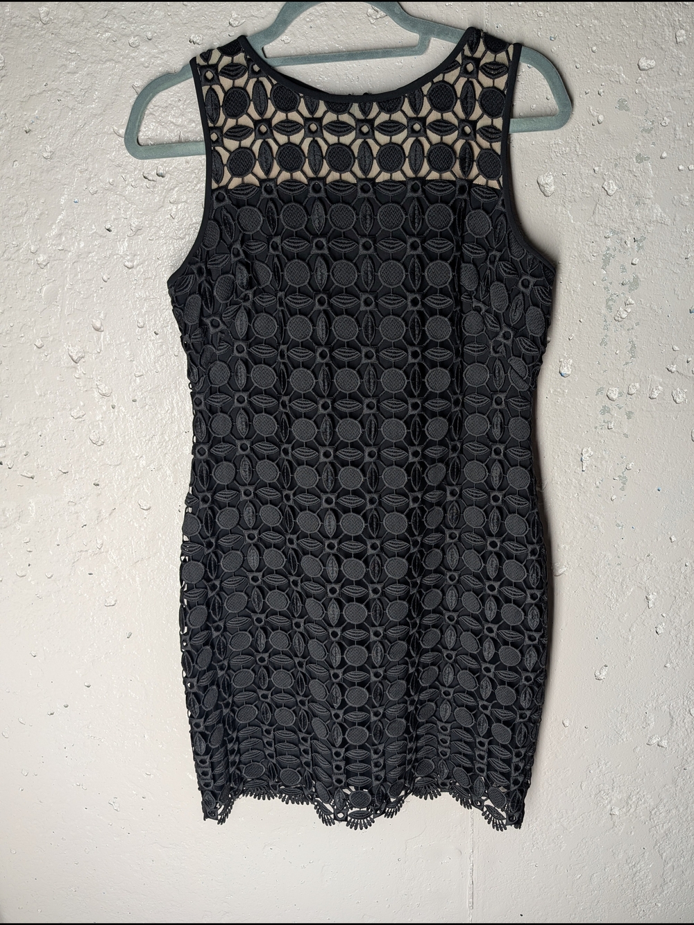 Lauren Ralph Lauren Geometric Lace Shift Mini Dress Mod Retro Style Petite
